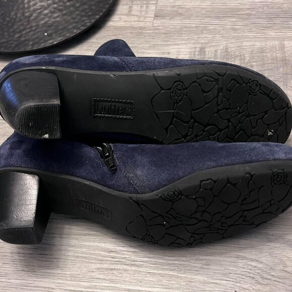 Hotter Comfort Concept Blue Suede Ankle Booties Size 8 - Picture 7 of 8